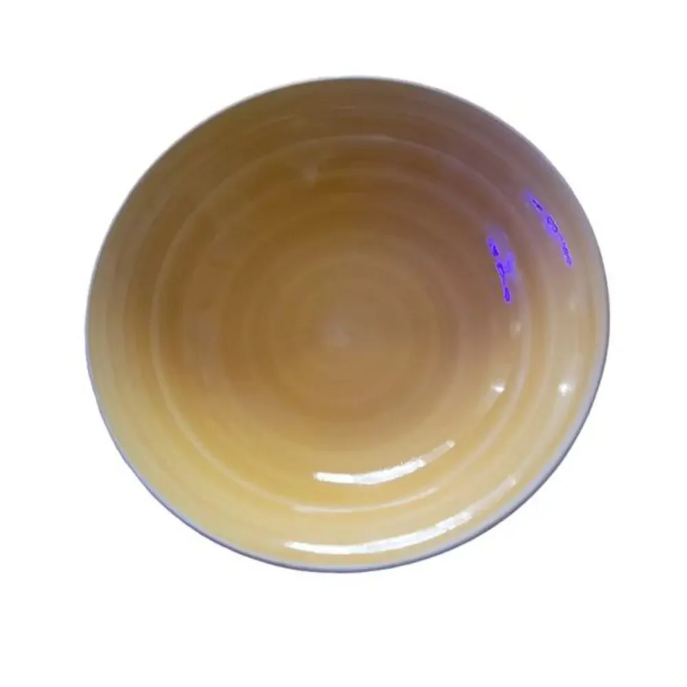 Vintage Yellow Swirl and Flower Bowls by Alco Industries‎ Green Trim Set of 4